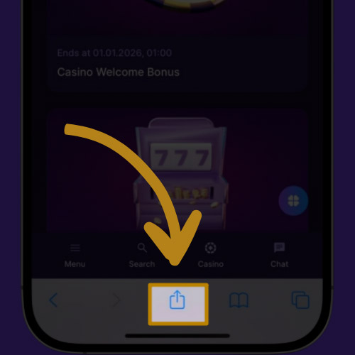Tap the Share icon